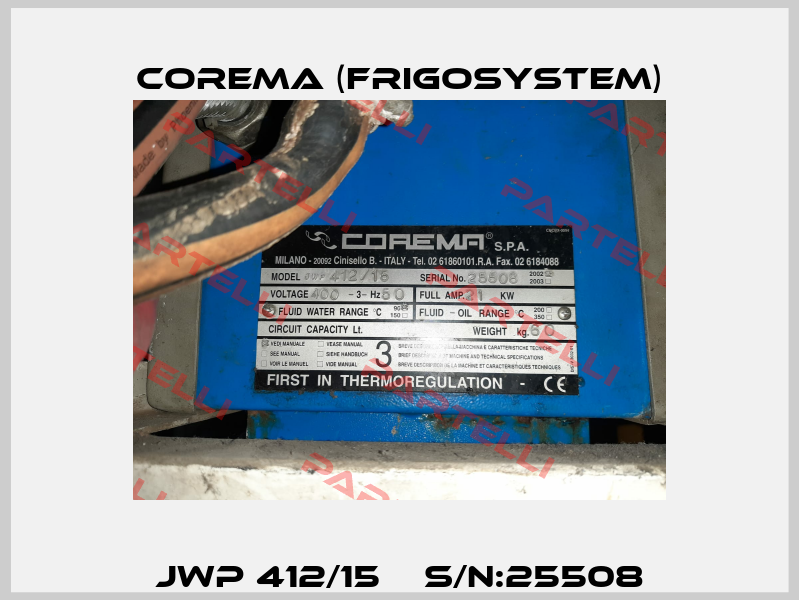 JWP 412/15    S/N:25508 Corema (Frigosystem)