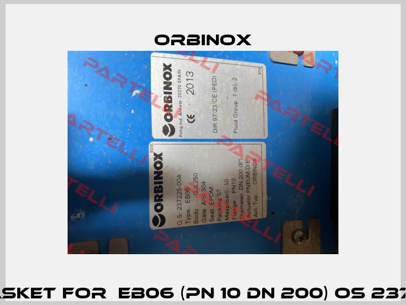 EPDM gasket for  EB06 (PN 10 DN 200) OS 237225-004 Orbinox