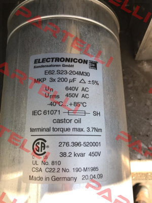 E62.S23-204M30 Electronicon