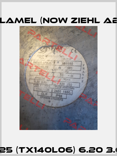 IA05004PA25 (TX140L06) 6.20 3.60 Ampers FMV-Lamel (now Ziehl Abegg)
