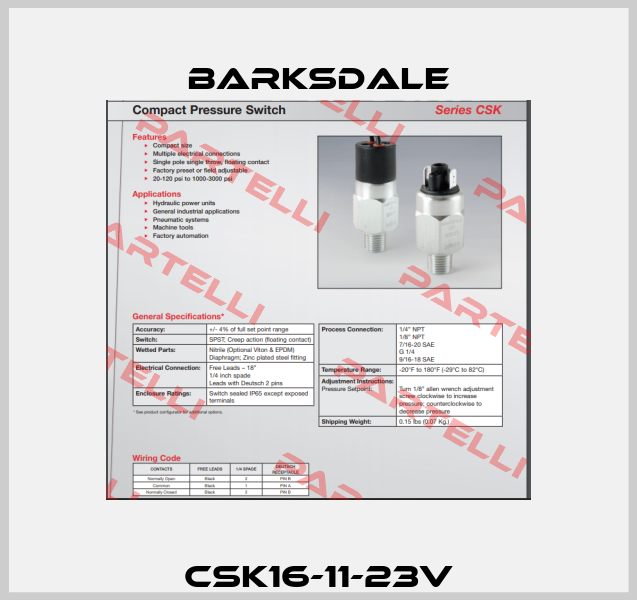 CSK16-11-23V Barksdale