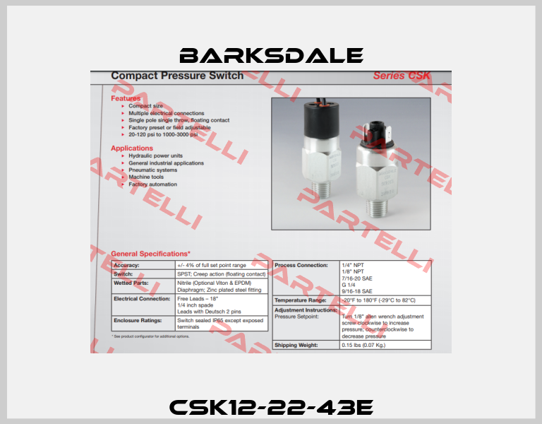 CSK12-22-43E Barksdale
