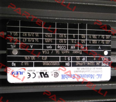 JM-132M-4/PHE / alternative FCA 132 M-4 / PHE B5 / UL AC Motoren