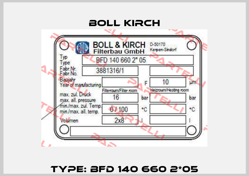 Type: BFD 140 660 2*05 Boll Kirch