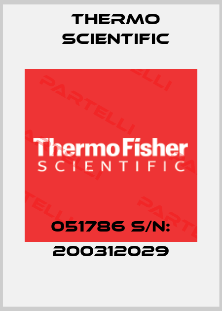 051786 S/N: 200312029 Thermo Scientific