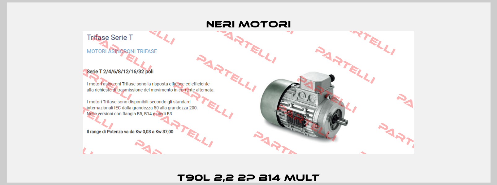 T90L 2,2 2P B14 MULT Neri Motori