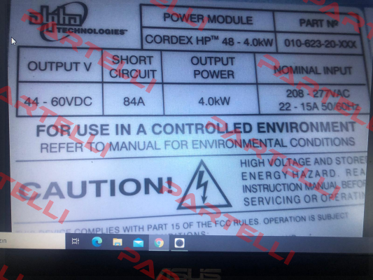 P/N: 010-623-20-040 Alpha Technologies