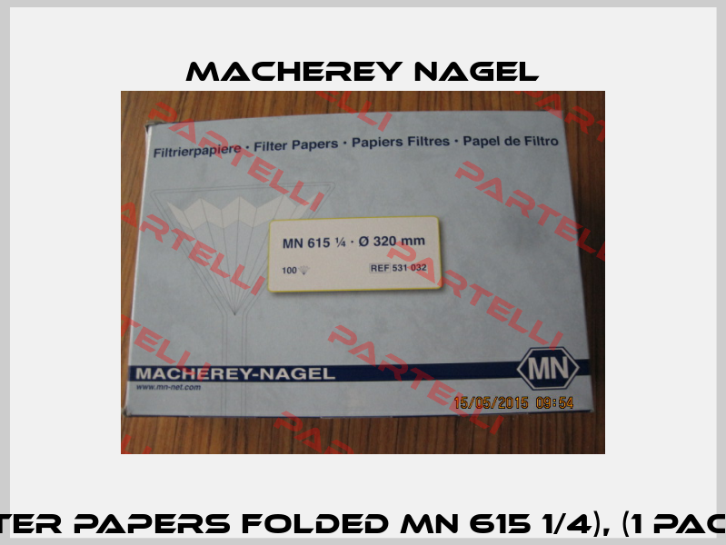531032 ( Filter Papers Folded MN 615 1/4), (1 pack = 100 pcs) Macherey Nagel