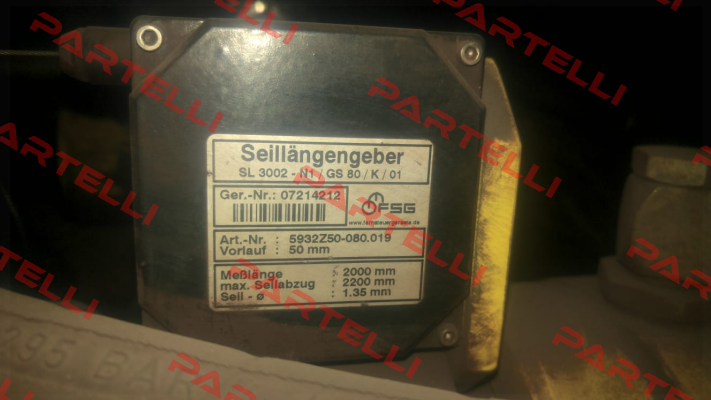 SL 3002-N1/GS 80/K/01 FSG Fernsteuergeräte