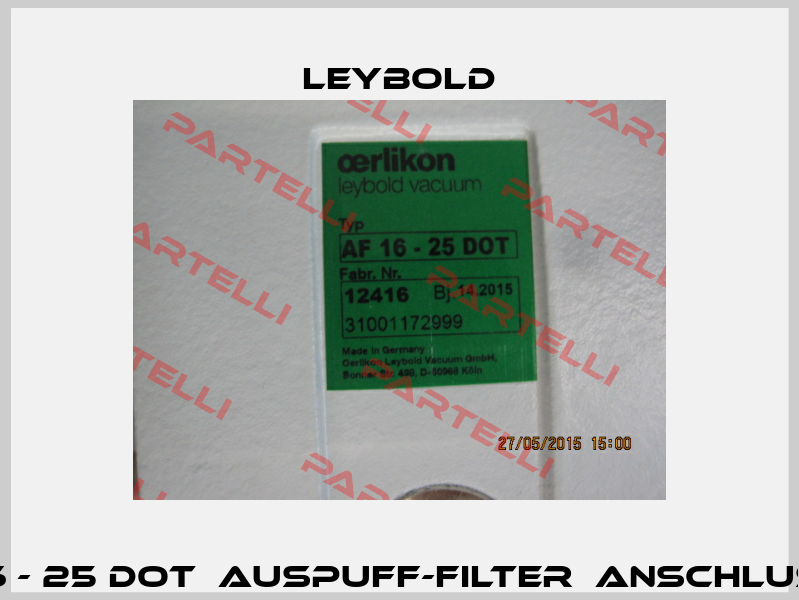 12416  AF 16 - 25 DOT  Auspuff-Filter  Anschluss DN 25KF Leybold