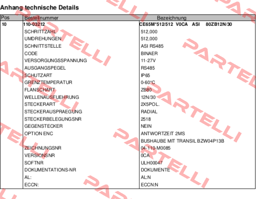 110-03212 TR Electronic