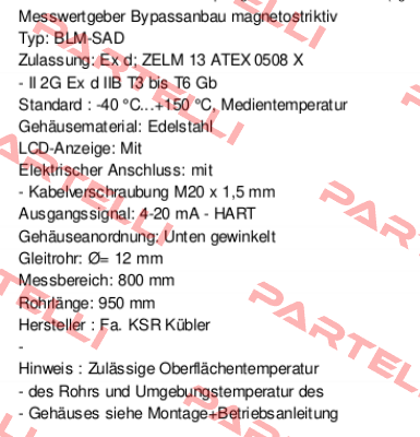 FFG-BP.20H3OD-DTK48-800 (10158834) Ksr Kuebler