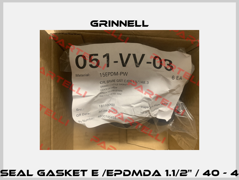 C-TYP Seal Gasket E /EPDMDA 1.1/2" / 40 - 48.3MM Grinnell