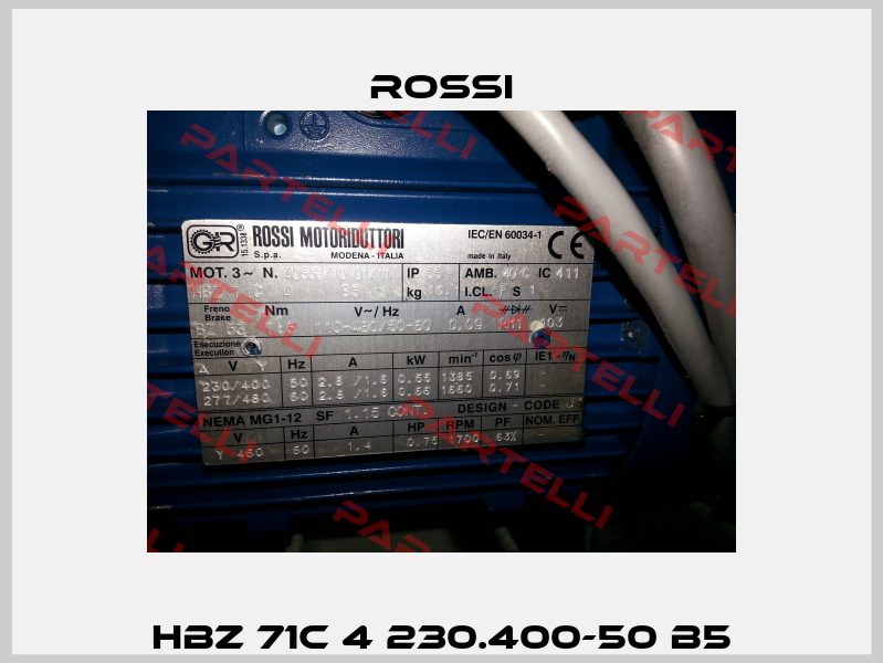 HBZ 71C 4 230.400-50 B5 Rossi