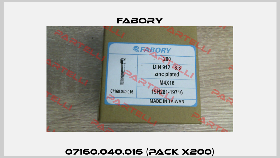 07160.040.016 (pack x200) Fabory