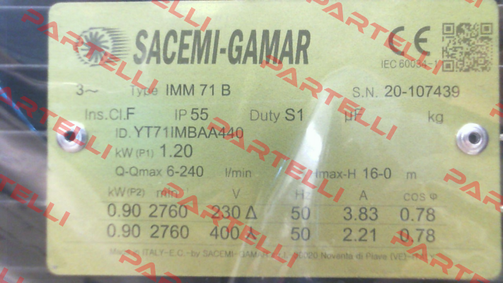 IMM 71B (YT71IMBAA440-1) Sacemi