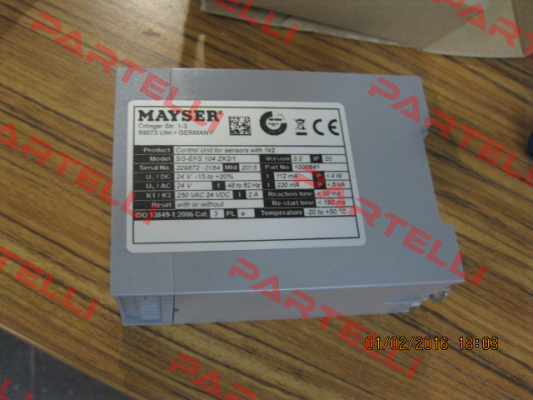 SG-EFS 104 ZK2/1 24 V AC/DC/Pb-Free 1,2 kOhm Mayser