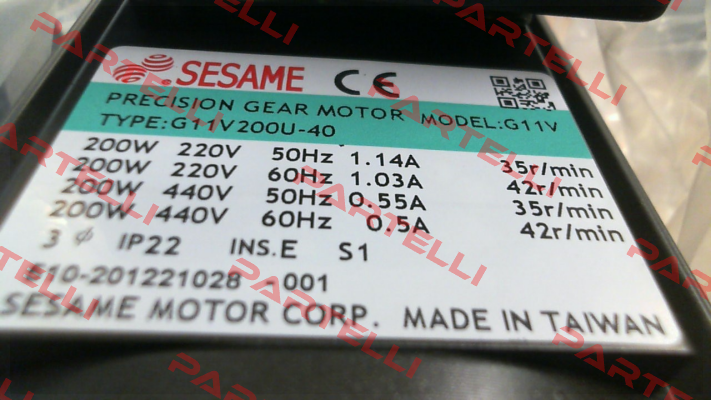 reducer for G11V200S-40 Sesame Motor