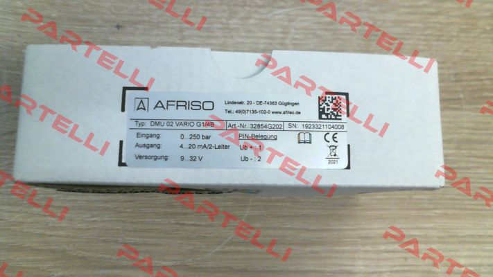 DMU 02 Vario 0/250bar G1/4B G2O2 (32854G2O2) Afriso