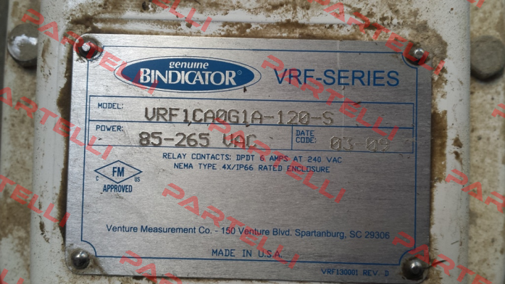 VRFII-SG-CX10B-108  Bindicator