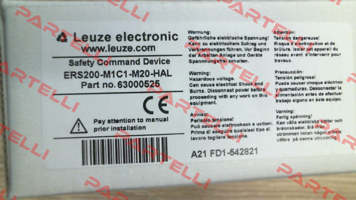 p/n: 63000525, Type: ERS200-M1C1-M20-HAL Leuze