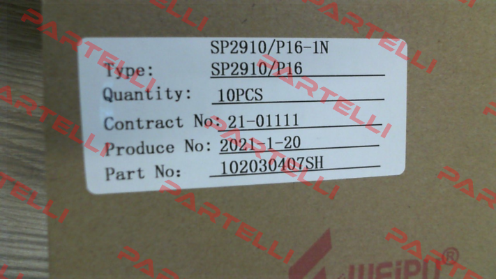 SP2910/P16II-1N Weipu