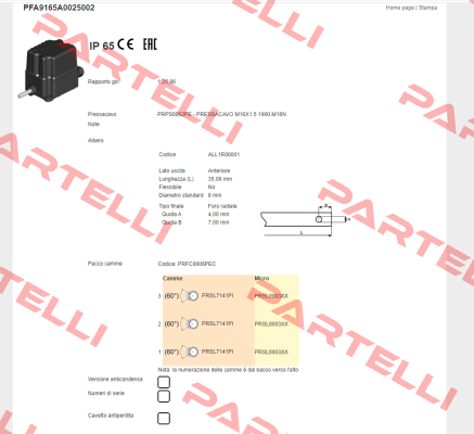 PFA9165A0025002 Ter Tecno Elettrica Ravasi