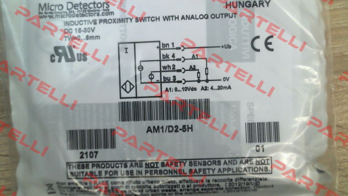 AM1/D2-5H Micro Detectors / Diell (now Datasensing)