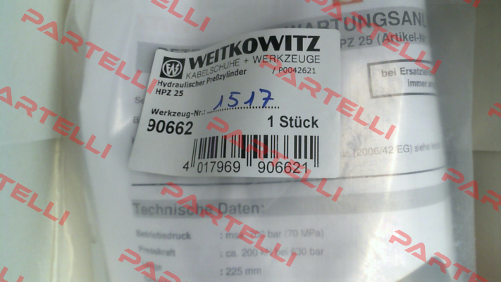 HPZ 25 (S. 197, 198) Art.-Nr. 90662 WEITKOWITZ