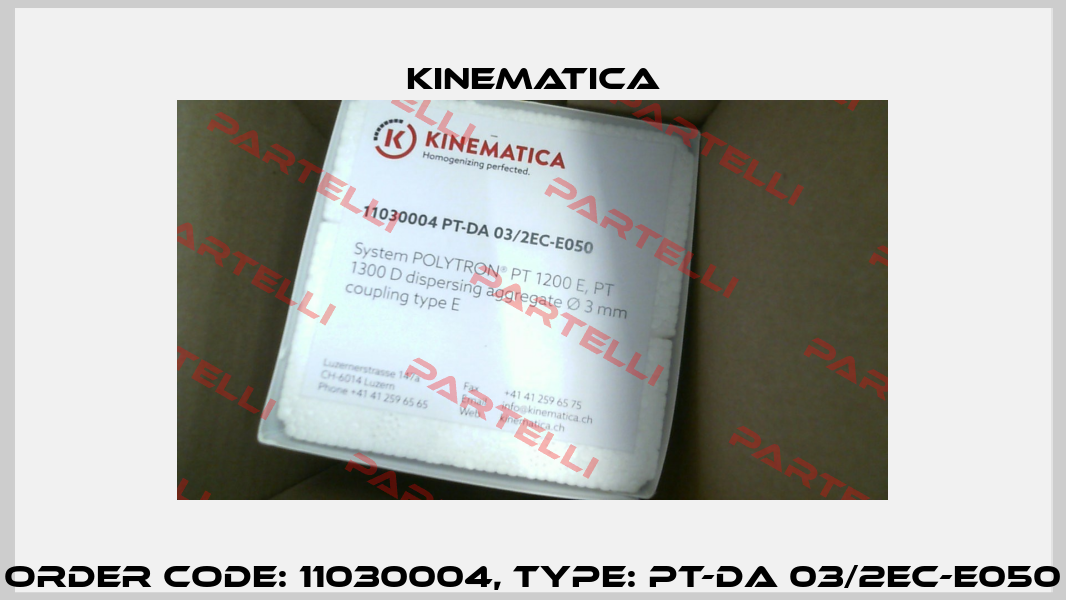 Order Code: 11030004, Type: PT-DA 03/2EC-E050 Kinematica