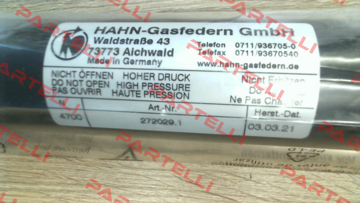 G20-40ST-06672 Hahn Gasfedern