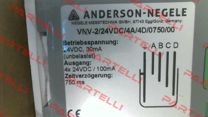 VNV-2/24VDC/4A/4D/0750/00 Anderson-Negele