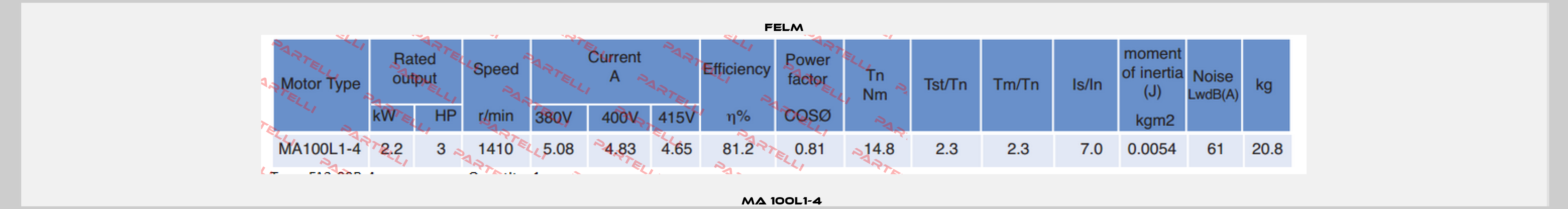 MA 100L1-4  Felm