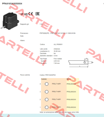 PFA9165A0050004 Ter Tecno Elettrica Ravasi