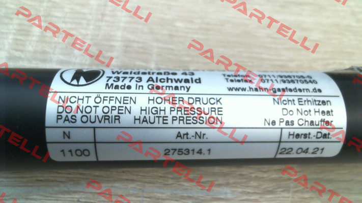 G14-28ST-19918 Hahn Gasfedern