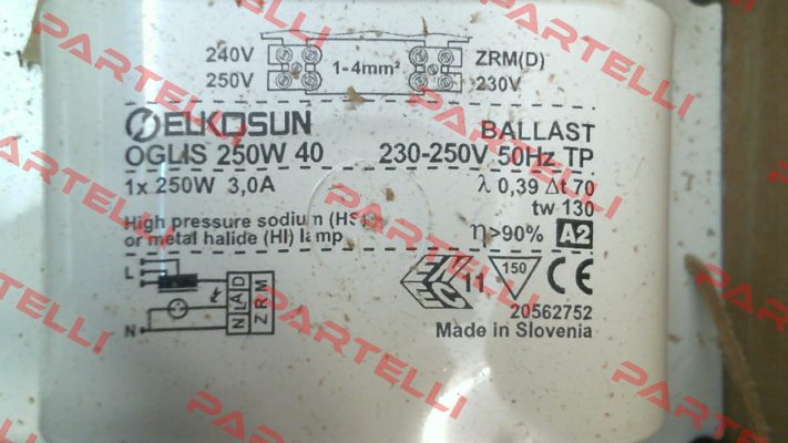 OGLIS 250W 40 230-250/50 040A094 TP Tridonic