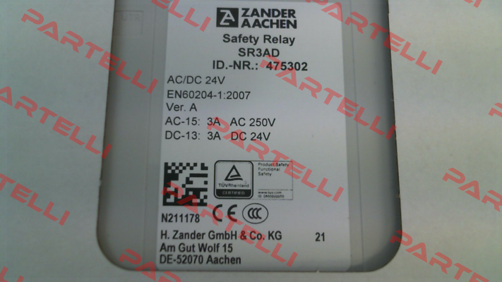 475302 \ SR3AD AC/DC 24V ZANDER AACHEN