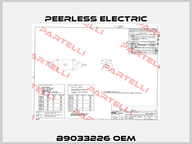 B9033226 OEM Peerless Electric