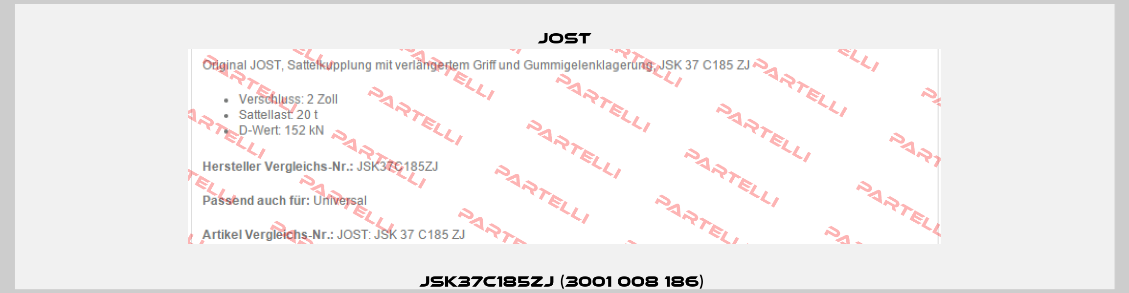 JSK37C185ZJ (3001 008 186)  Jost