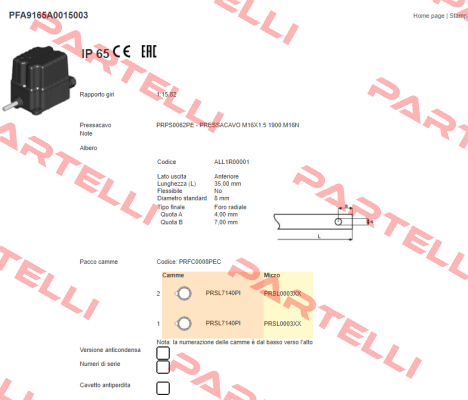 PFA9165A0015003 Ter Tecno Elettrica Ravasi