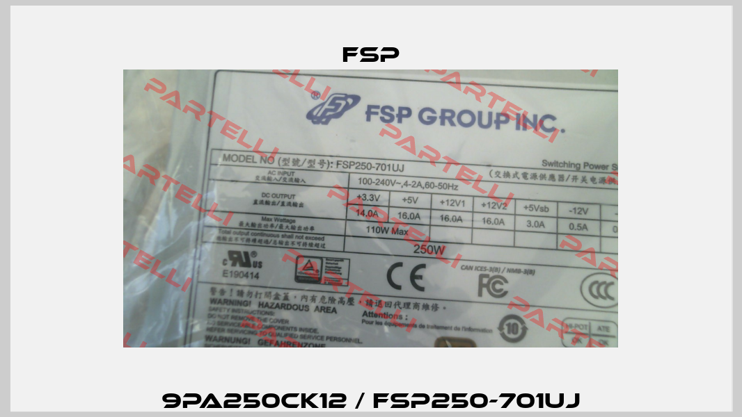 9PA250CK12 / FSP250-701UJ Fsp