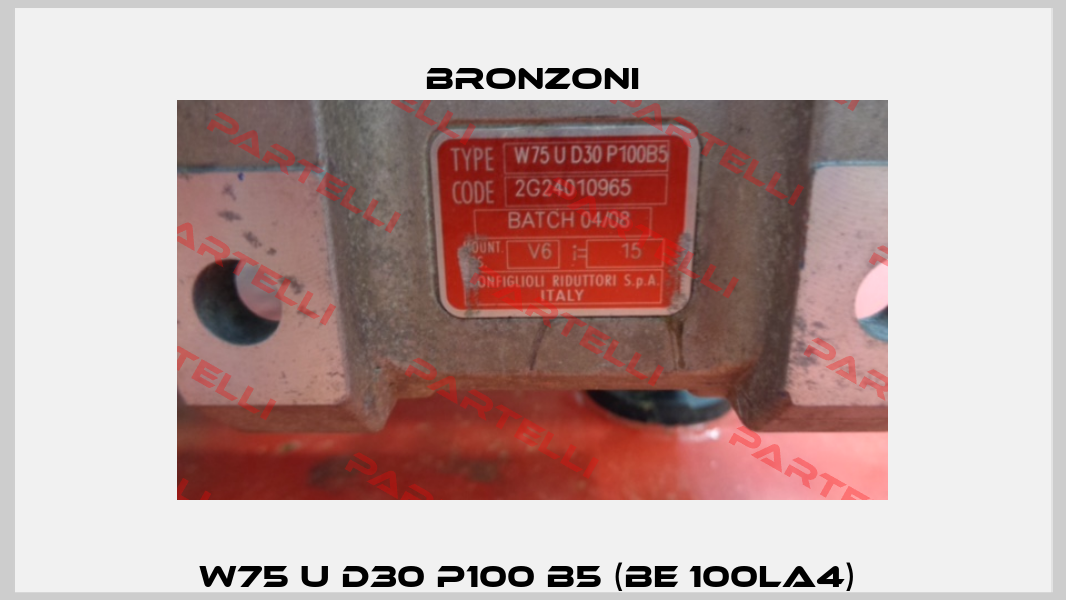 W75 U D30 P100 B5 (BE 100LA4)  Bronzoni
