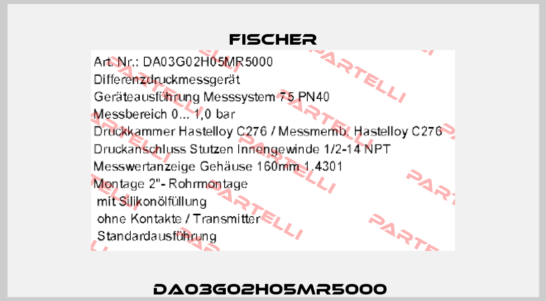 DA03G02H05MR5000  Fischer