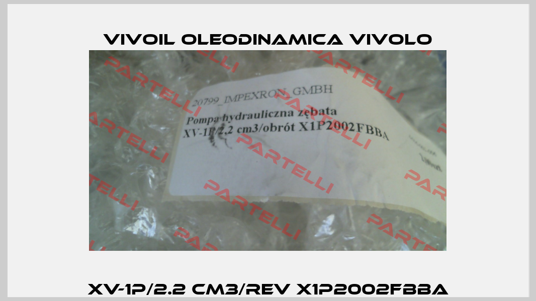 XV-1P/2.2 cm3/rev X1P2002FBBA Vivoil Oleodinamica Vivolo