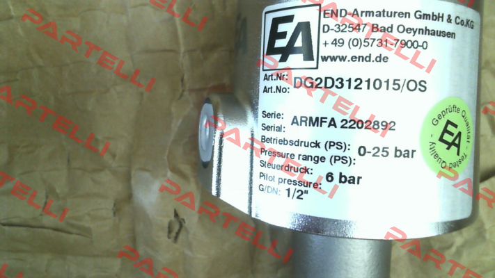 DG2D3121015/OS End Armaturen