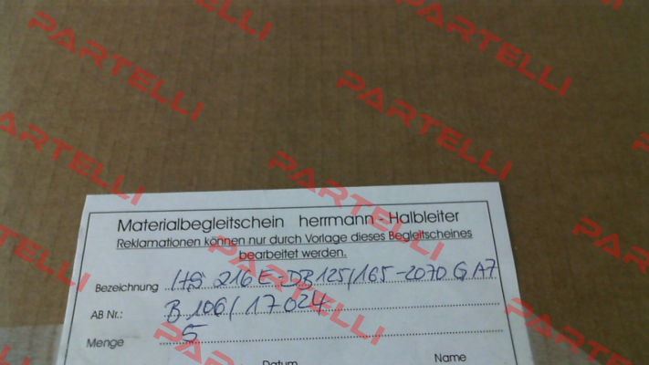 HS216E-DB125/165-2070GA7 Herrmann