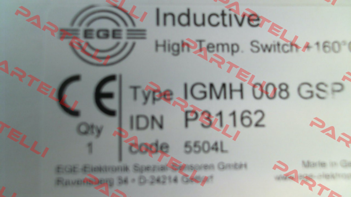 P31162 / IGMH 008 GSP Ege