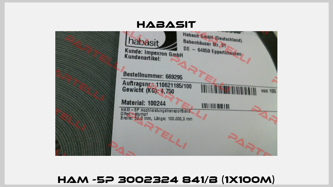 HAM -5P 3002324 841/B (1x100m) Habasit