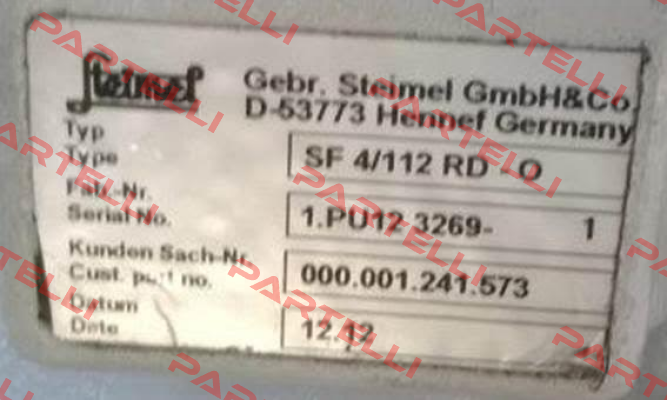 SF 4/112 RD-O Steimel