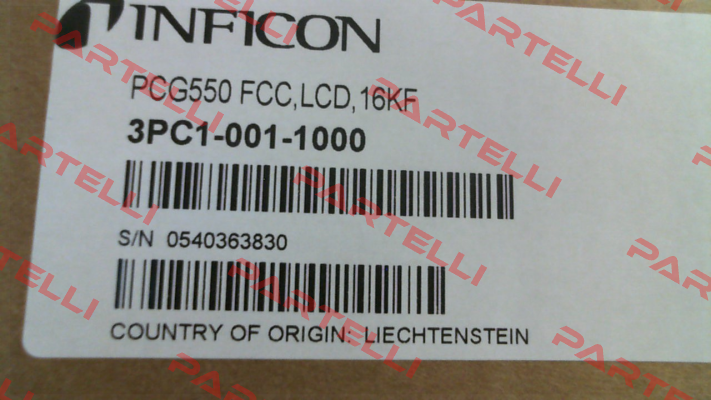 3PC1-001-1000 	PCG550 FCC,LCD,16KF Inficon